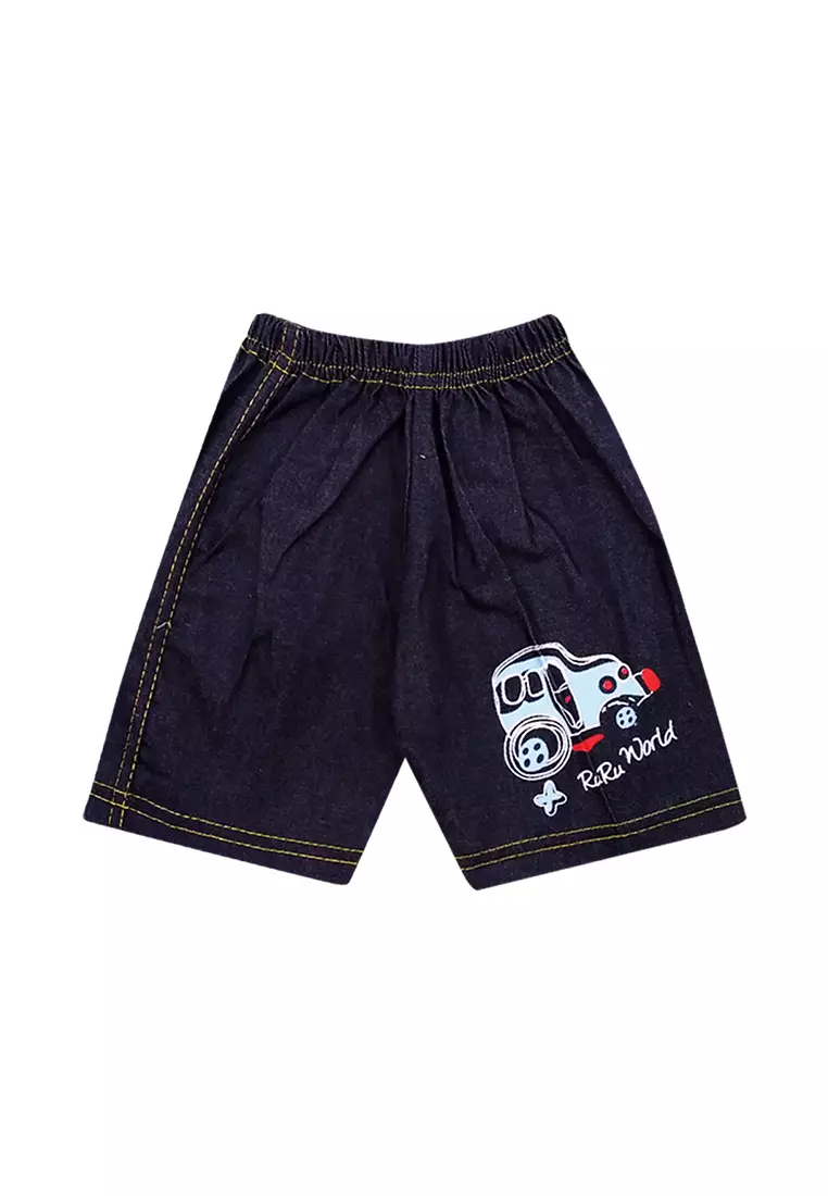 Skabe Pakaian Bayi Anak Laki Laki Baju Singlet Motif Vroom Vroom Setelan Celana Jeans All Size Warna Tua Usia 6 Bulan Hingga 12 Bulan 2982 Wakakids Waka Kids