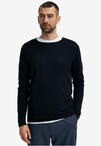 Selected Homme black Rome Long Sleeves Pullover 8228DAA7C6FFD1GS_1