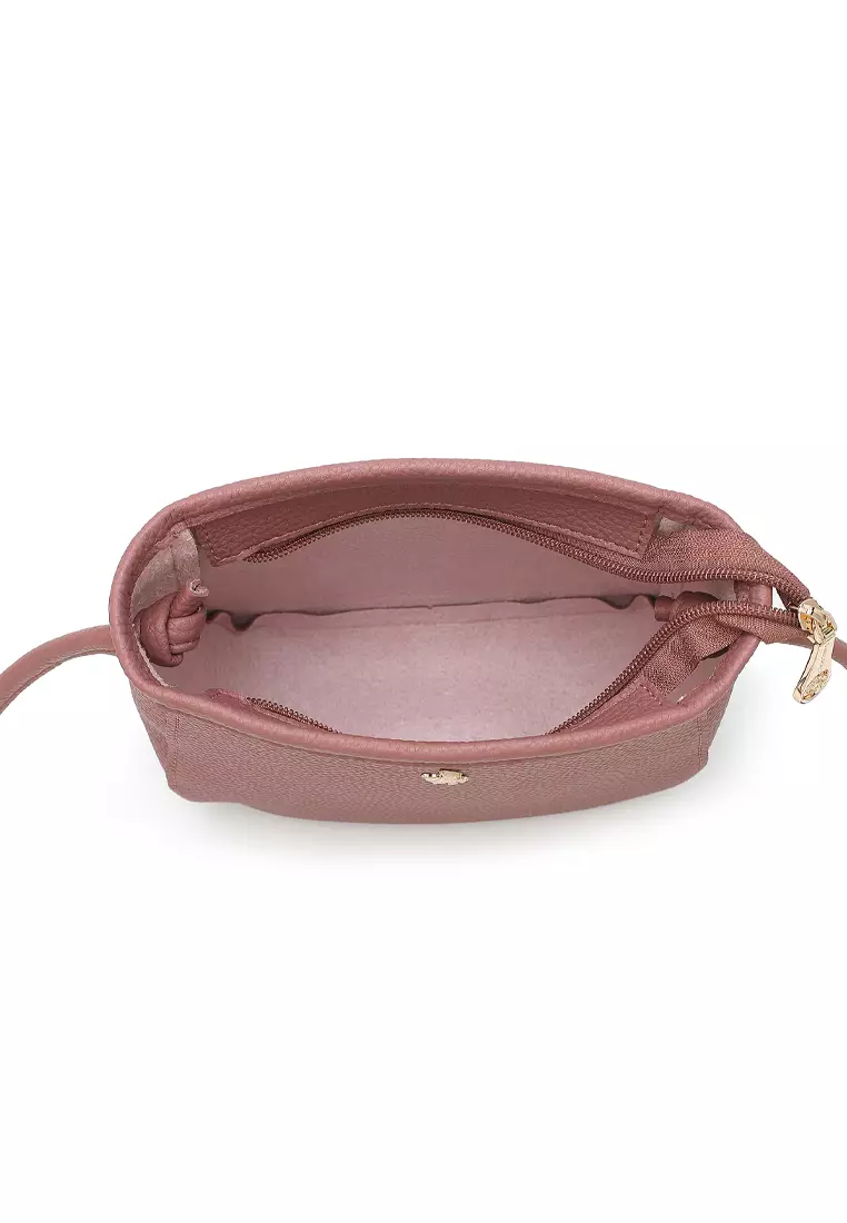 2-In-1 Sling Bag & Zipper Pouch (二合一斜孭袋 & 小袋) - 紅色