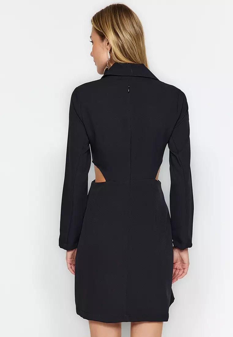 Buy Trendyol Pleated Jacket Collar Dress 2024 Online ZALORA Philippines