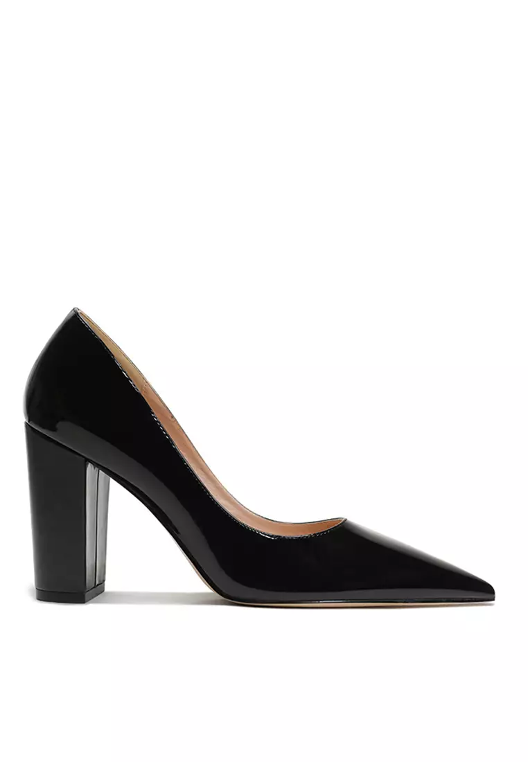Buy Twenty Eight Shoes 9CM Pointed Faux Patent Block Heels Shoes