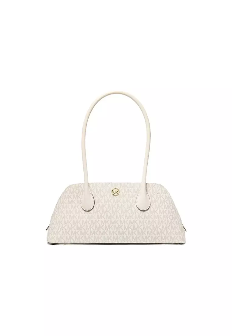 Buy MICHAEL KORS Women's Petra Medium Signature Logo Shoulder Bag in ...