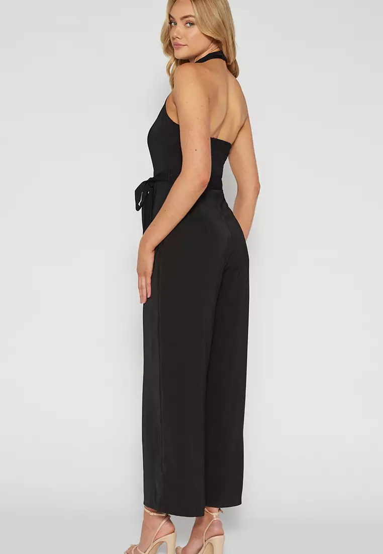 Halter style jumpsuits sales