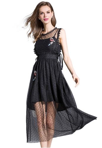 Sunnydaysweety See Through Hem Sleeveless One Piece Dress K0413bk 21 Buy Sunnydaysweety Online Zalora Hong Kong