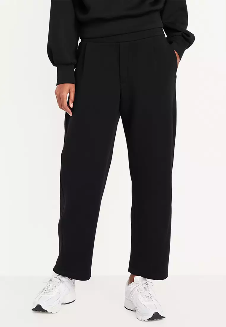 High-Waisted Bounce Fleece Barrel Sweatpants