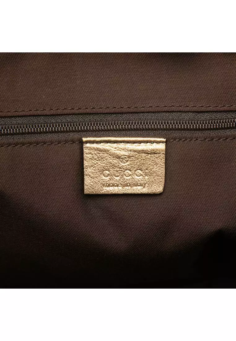 Pre-Loved Gucci Gg Satin Abbey D Ring Tote