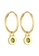 Elli Jewelry green Earrings Creole Green Peridot Gemstone Gold Plated EFE81AC401F8BAGS_4