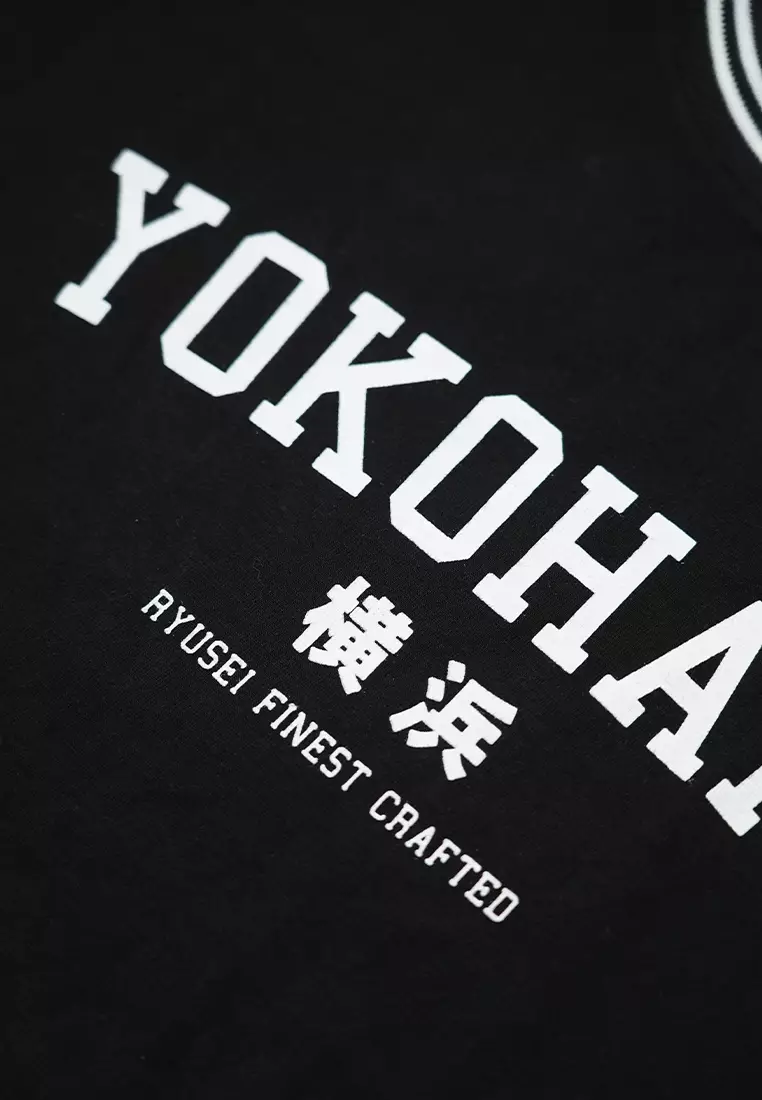 Ryusei Kaos Pria Yokohama Black