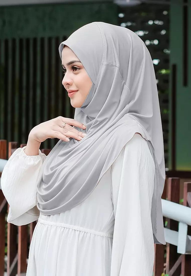 HIJAB INSTAN FATHIA - LIGHT GREY