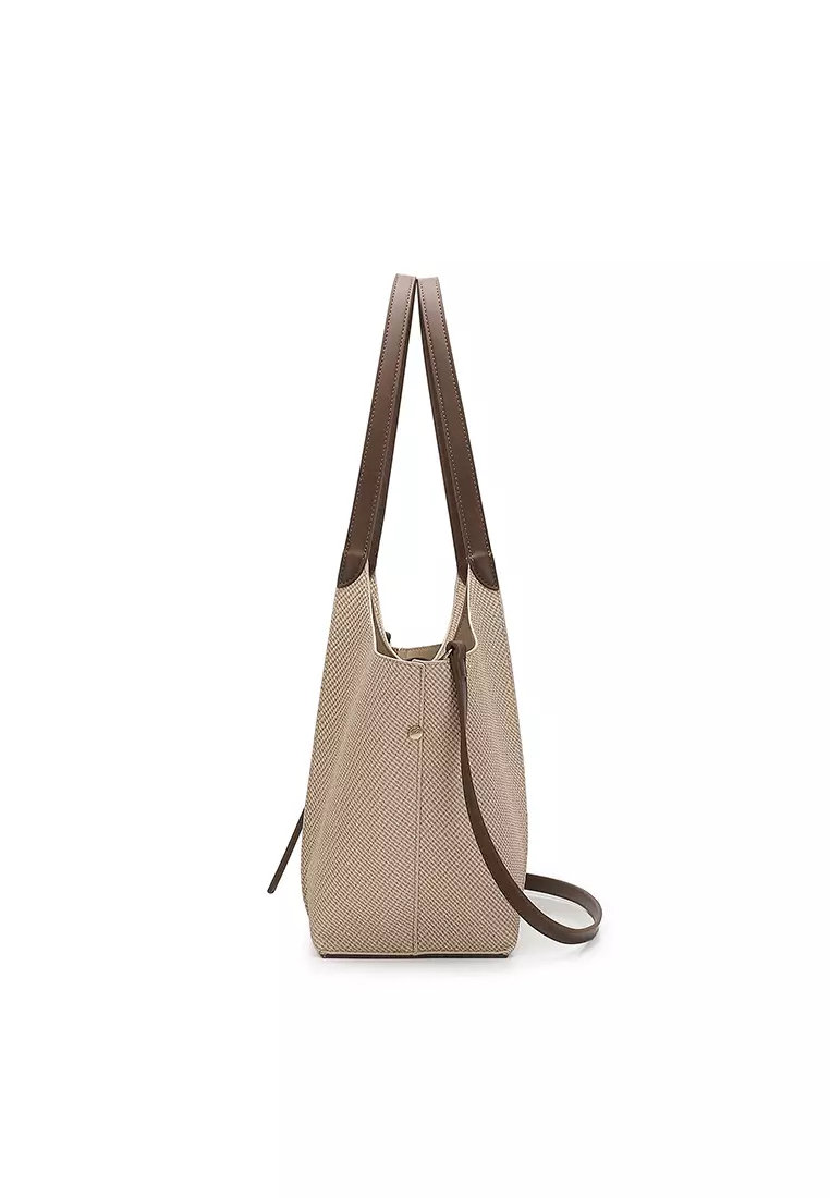 Women's Top Handle Bag / Sling Bag / Crossbody Bag / Shoulder Bag (Tas Tangan Wanita / Tas Selempang Wanita / Tas Bahu Wanita) - Cokelat