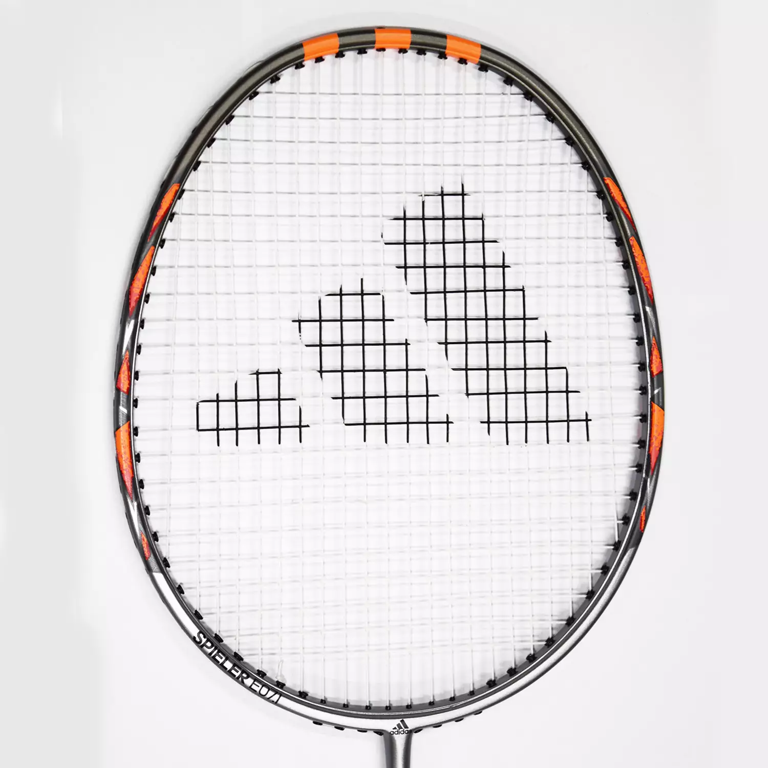 Paket Raket Badminton Spieler E07.1 Matte Silver dan Grip Adidas Overgrip Black