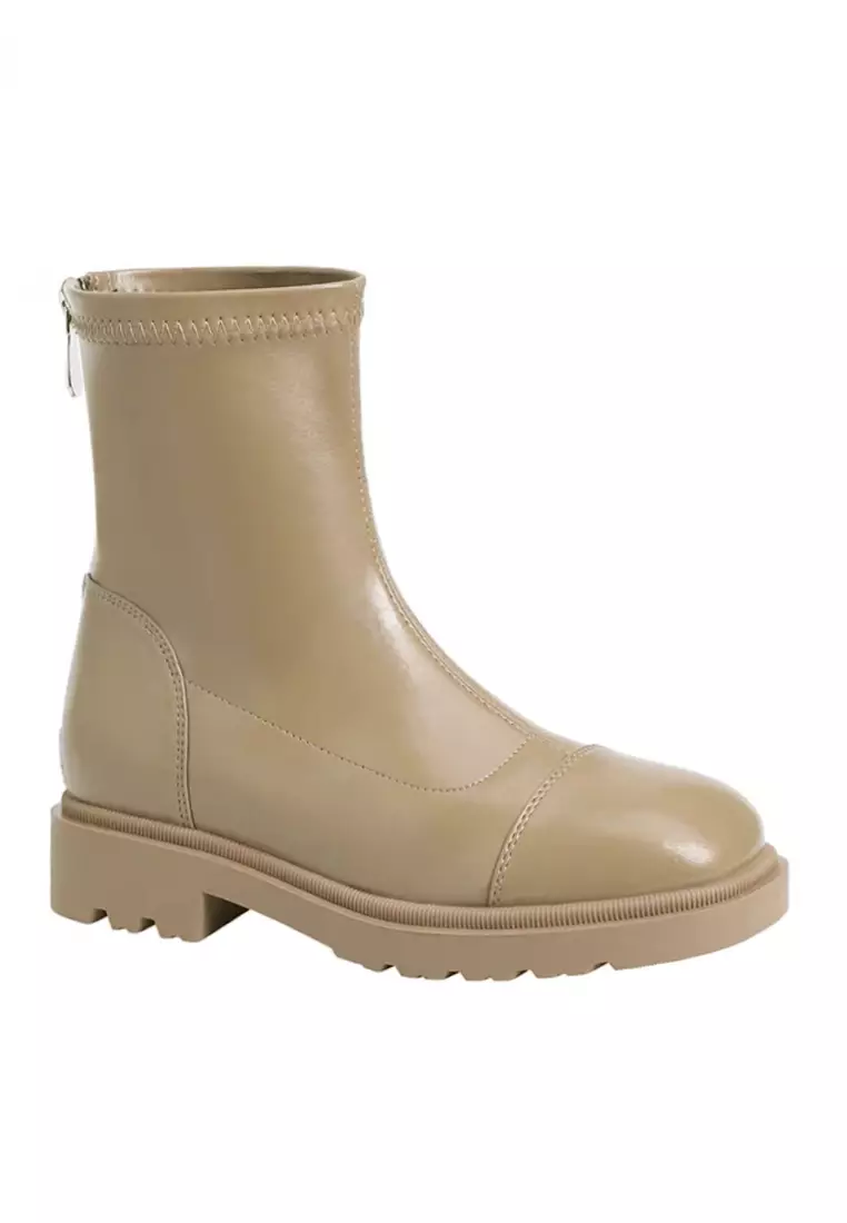 Discount on Twenty Eight Shoes  shoes - SKU: VANSA Slimming Stretch Microfiber Leather Short Boots VSW-B817.S