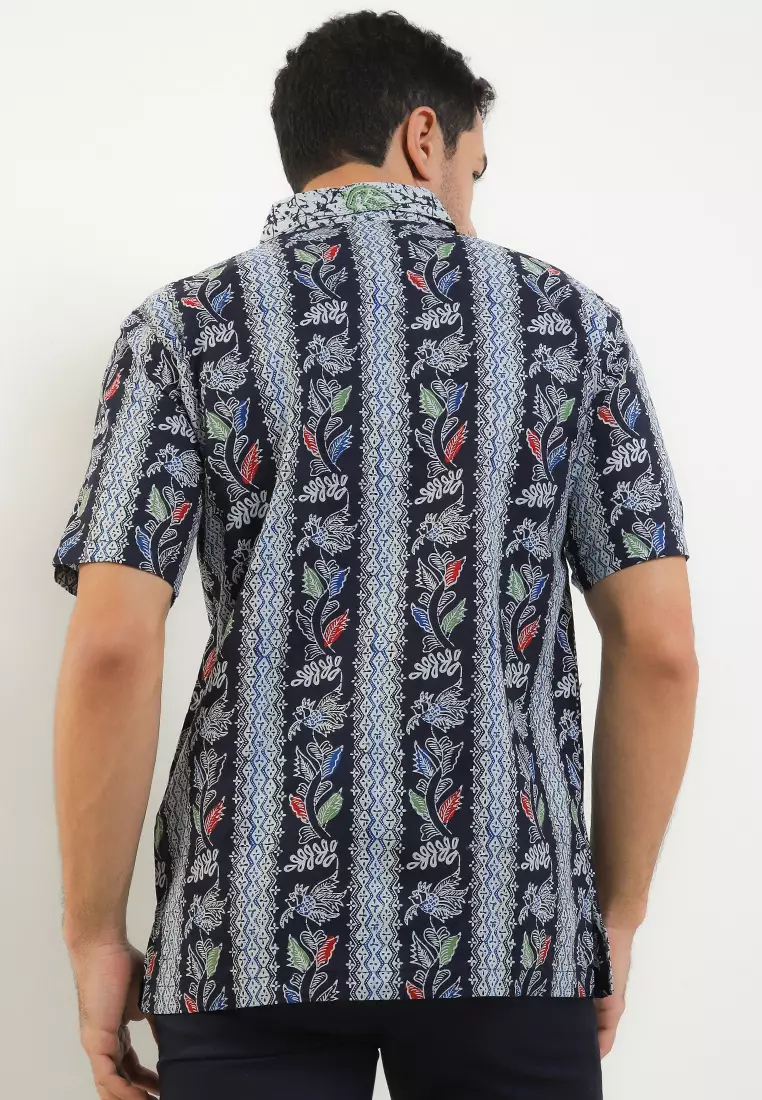 Hem Body Fit Batik Tumpal Hati