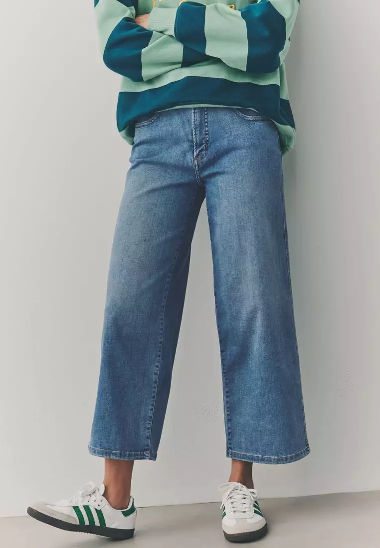 Wide Crop Lift Slim And Shape Jeans