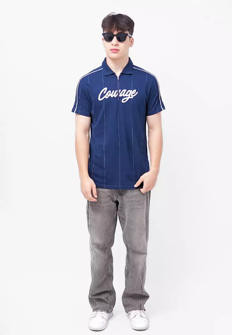Ryusei Polo Pria Courage Navy