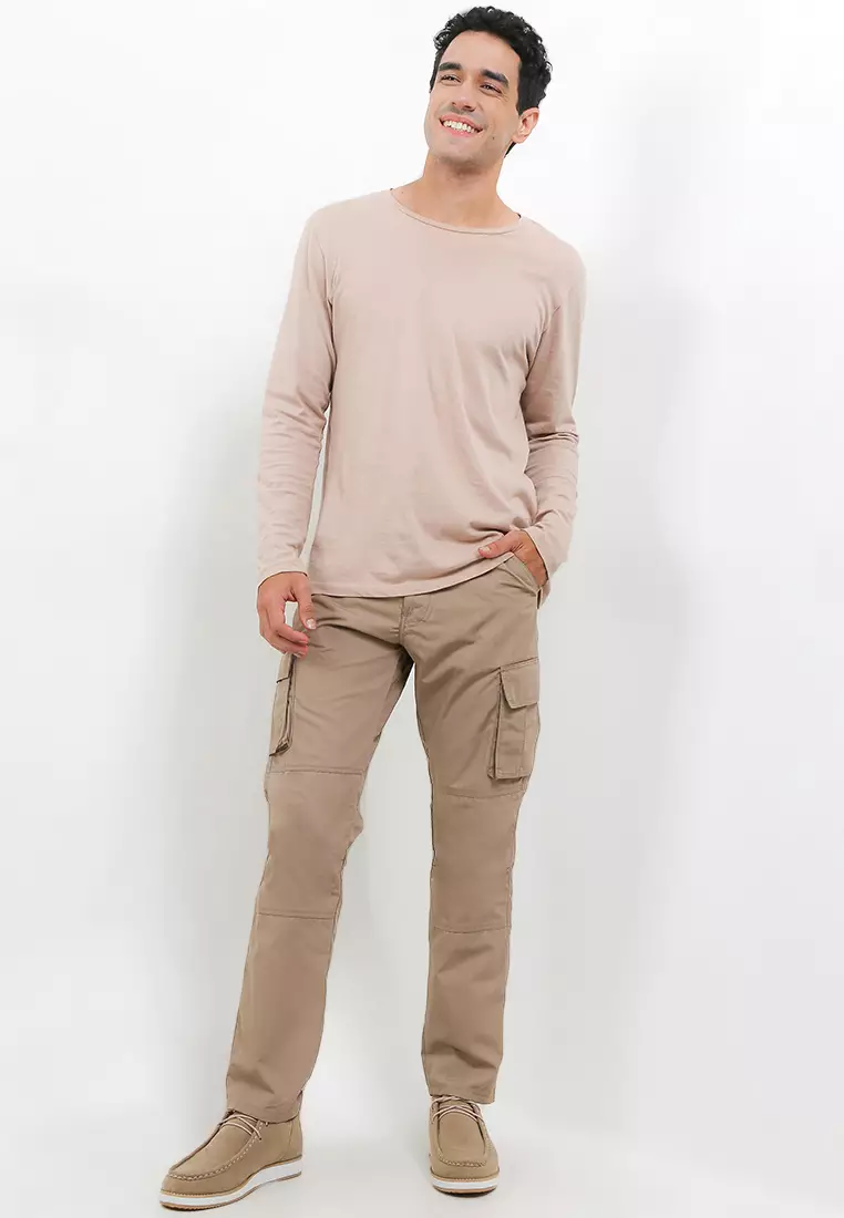 Celana Cargo Ripstop Pants Non Stretch Reguler - Mocca