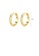 Glamorousky white Simple and Fashion Plated Gold Geometric Circle Stud Earrings with Cubic Zirconia 8C6F1ACD0E5F5DGS_2