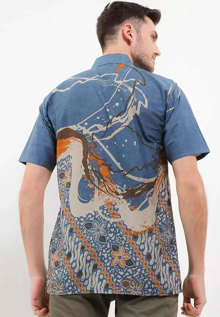 Tyaga Kemeja Batik Premium Pria Casual Modern Lengan Pendek