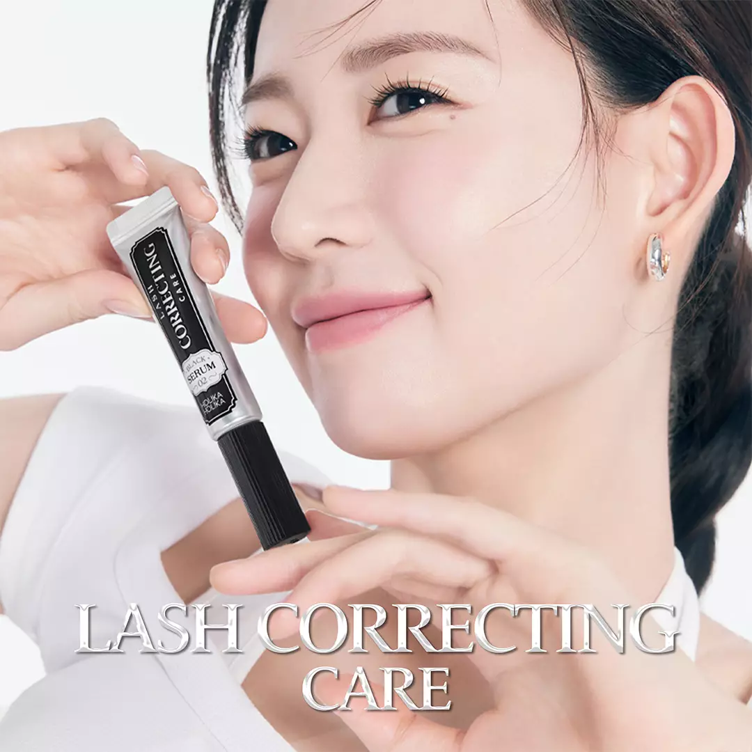 Holika Holika Lash Correcting Care : Essential Serum & Black Serum | Intensive Eyelash Serum & Light Mascara