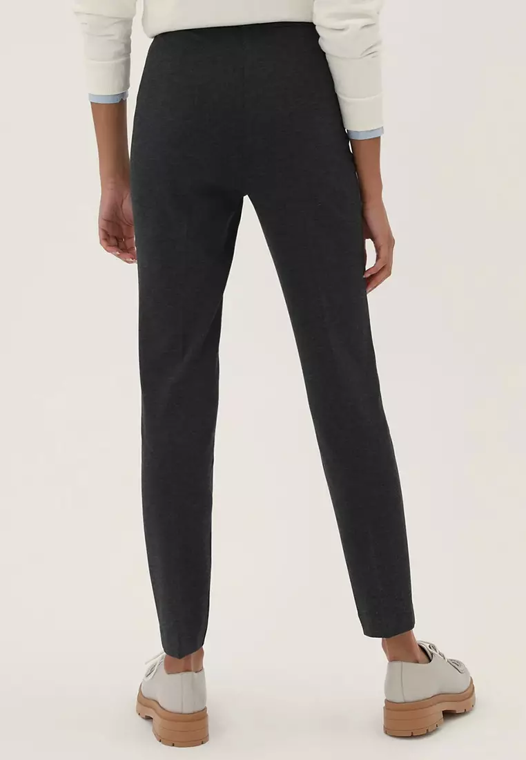 Jersey Slim Fit Ankle Grazer Trousersâ