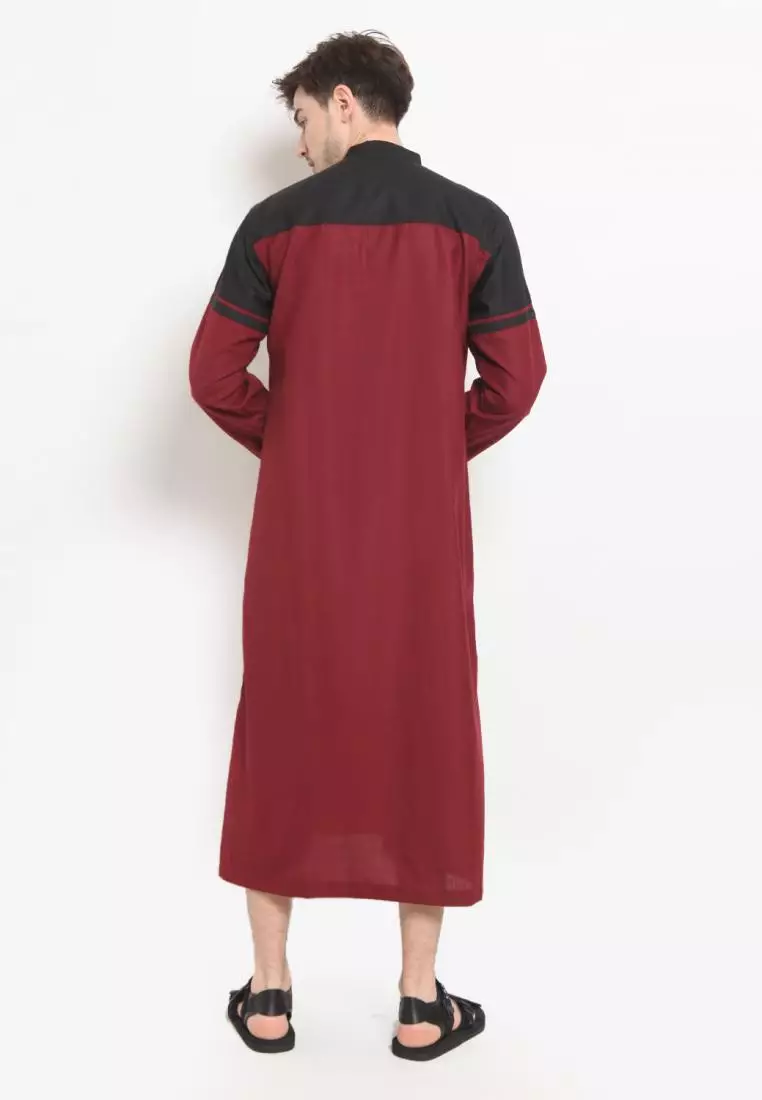 Zayidan Gamis Jubah Muslim Pria Abdad - Maroon
