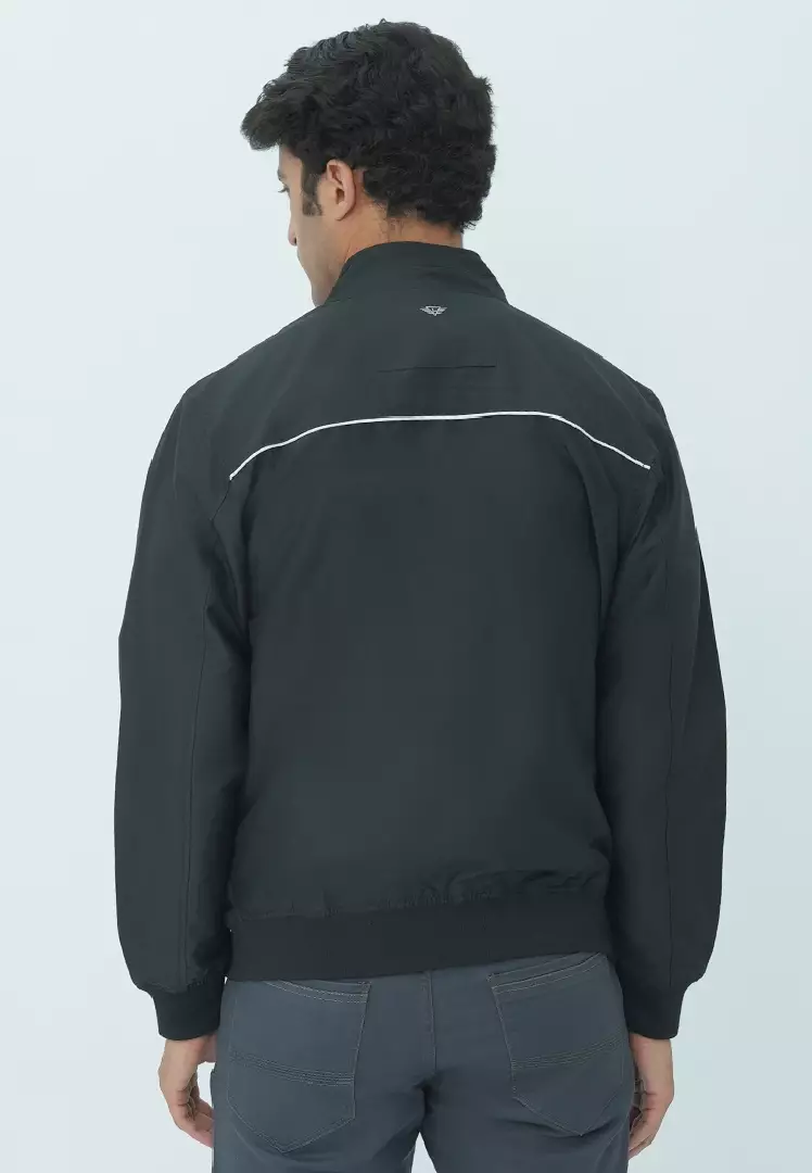 LGS - Jaket Pria - Standing Collar - Full Zipper - Hitam - JJK.558.211.001.C