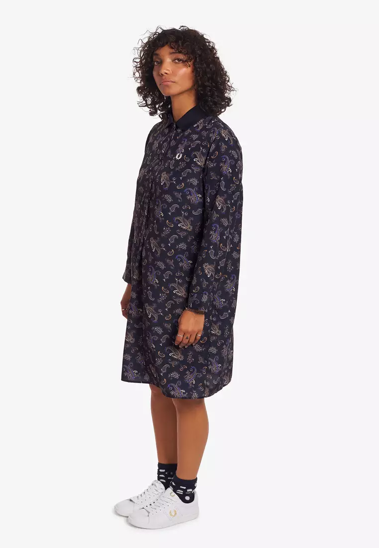 Fred perry store belted shirt dress