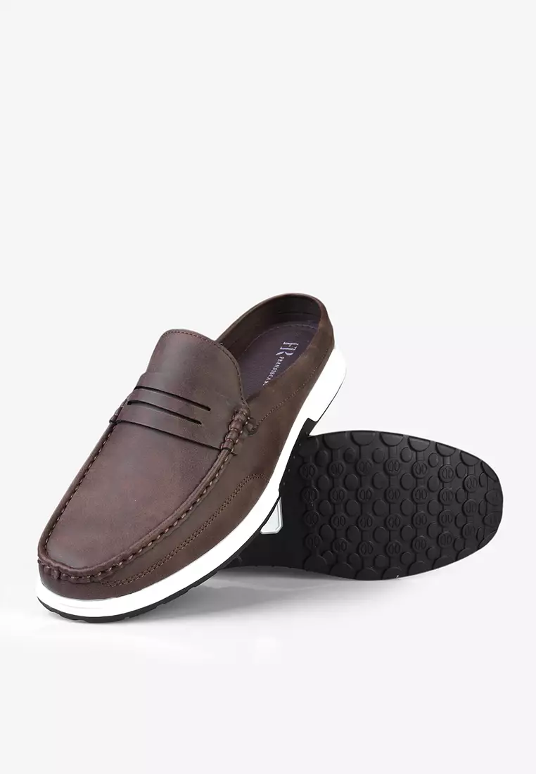 Sepatu Bustong Mules Pria Anti Slip M.Onyx 02 Brown
