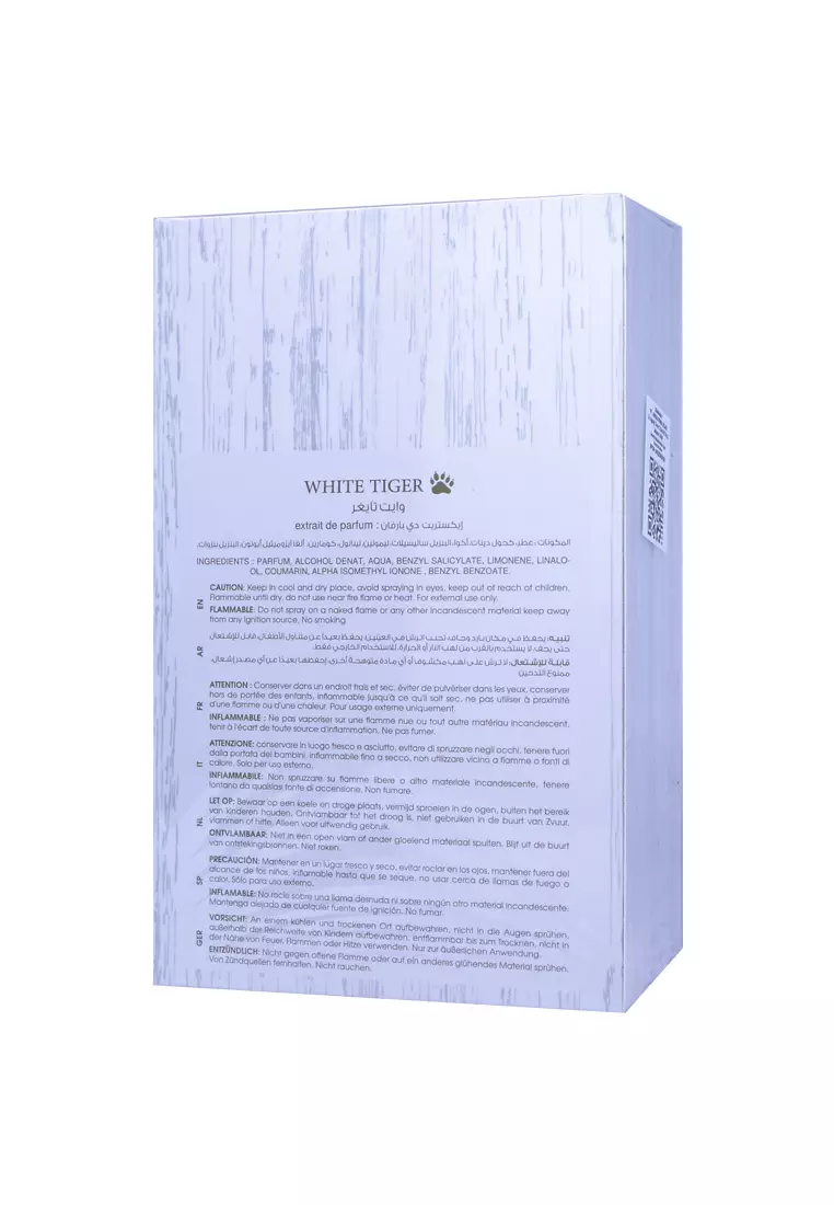 Ahmed Al Maghribi White Tiger Unisex Extrait De Parfum 100 ML