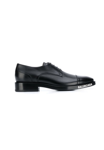 BALENCIAGA black Balenciaga "Soft Derby" Men's Brogues & Derbies in Black F4377SH5414BD6GS_1