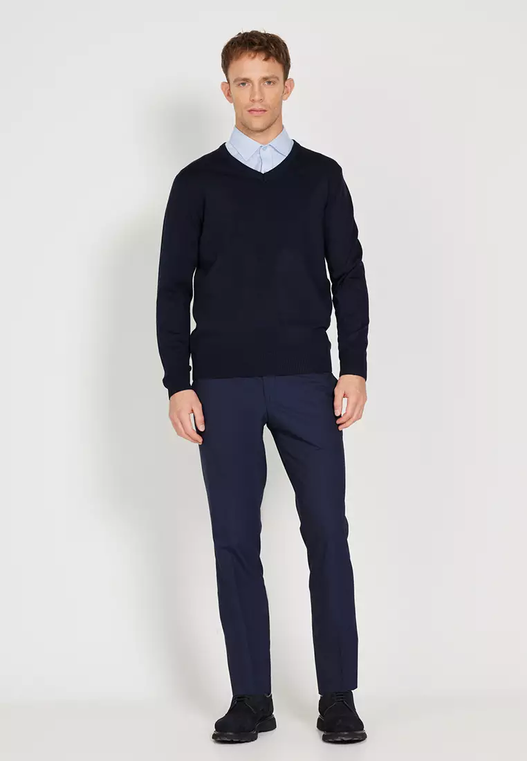 V-Neck Knitwear Sweater