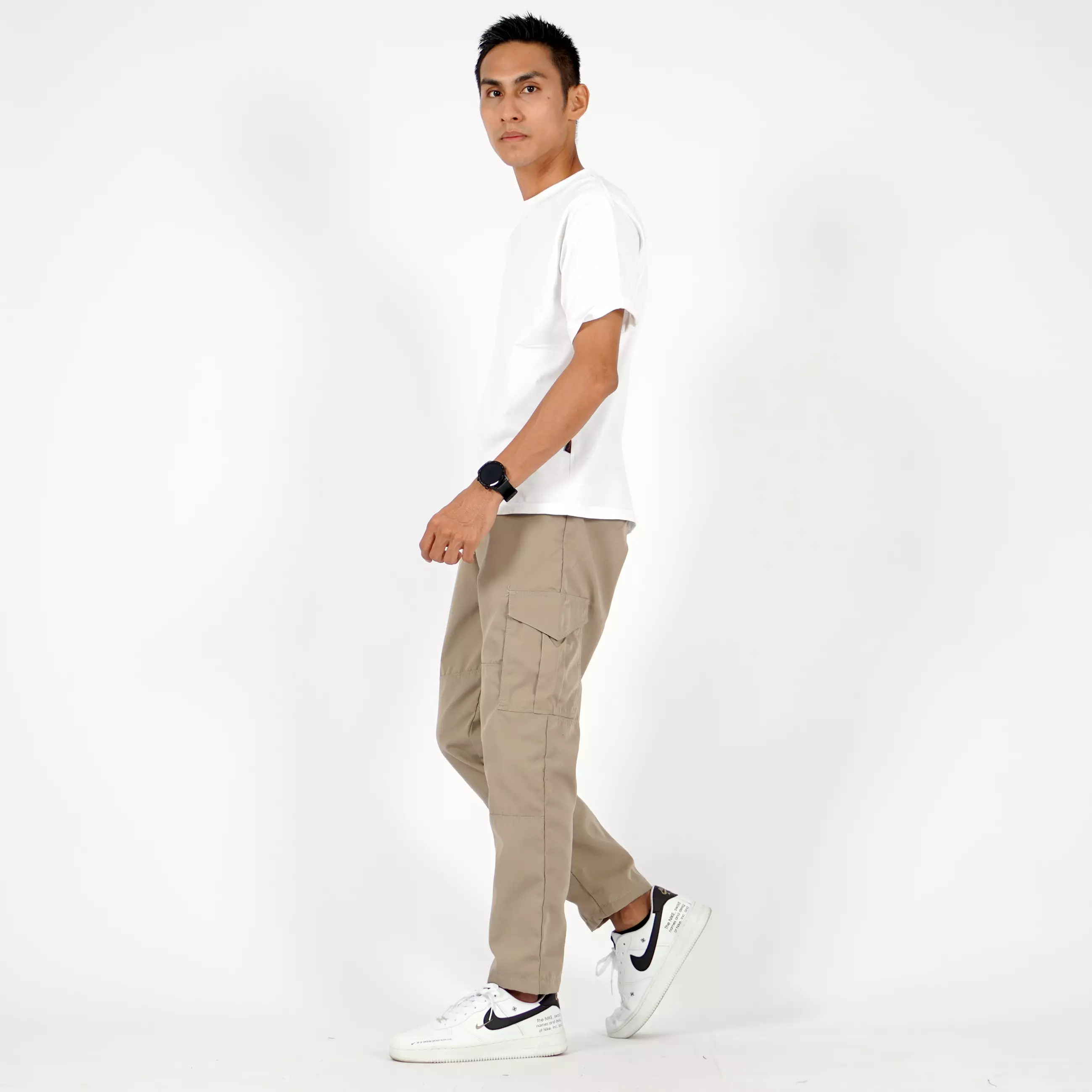  DENNY Celana Taktikal Pria Cargo Tactical Pants Cargo Pants Pria - BEIGE