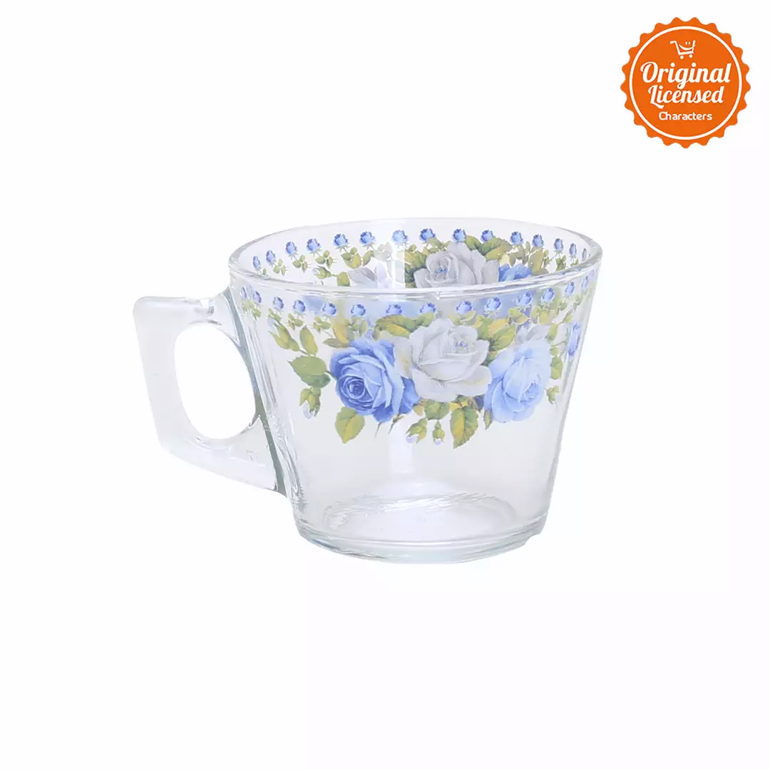 Briliant 8pcs Cup and Saucer Set Summer Blue Rose A