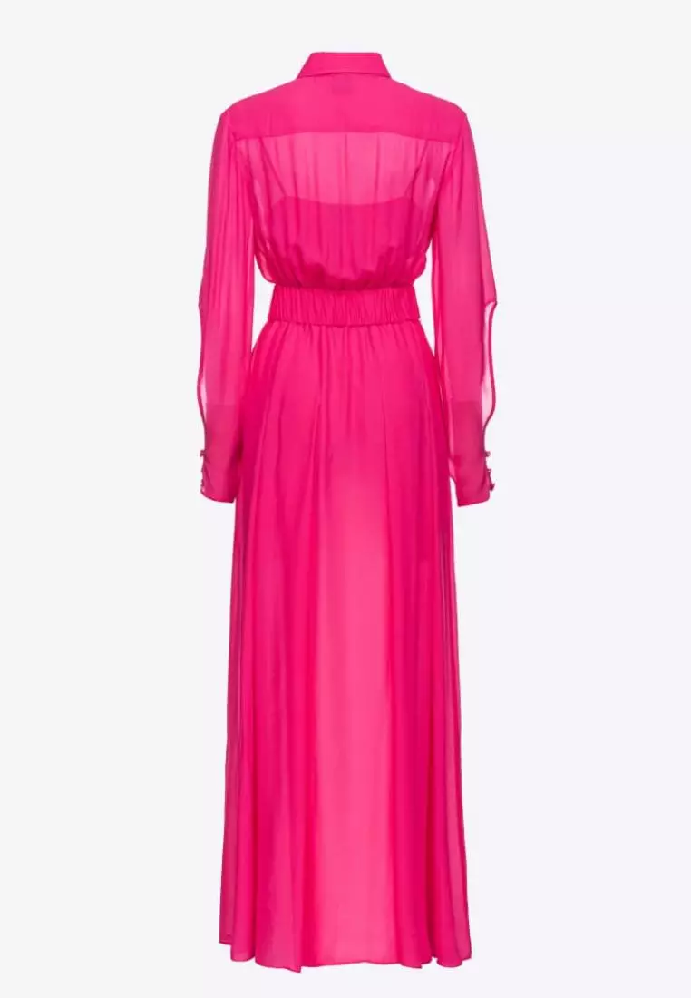 Buy Pinko Maxi dress with long sleeves Online | ZALORA Malaysia