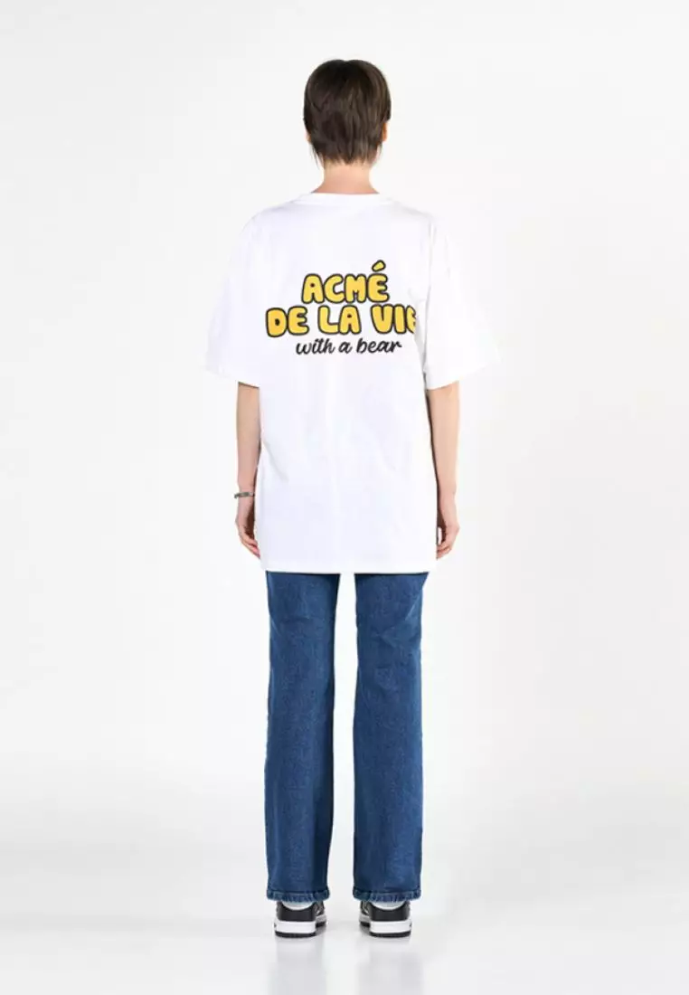 [ADLV] Acmedelavie PANCAKE BEAR Short Sleeve T-Shirt White