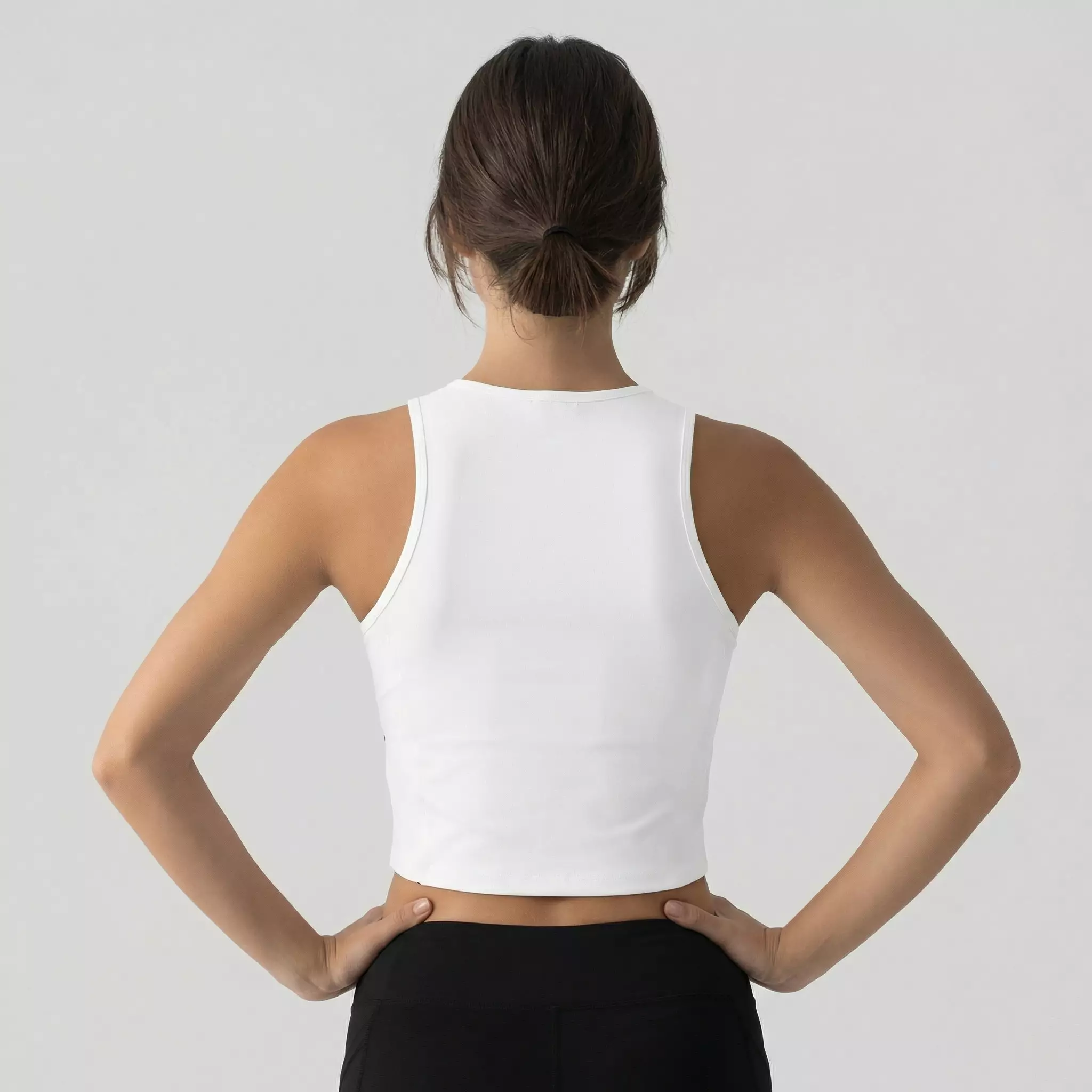 TDACTIVE Kaos Crop Tank TRACKTOP Superairdrylite ringan drifit putih LSF33