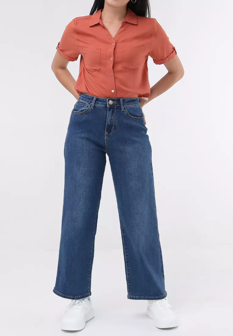 Denim Wide Leg Ladies Jeans