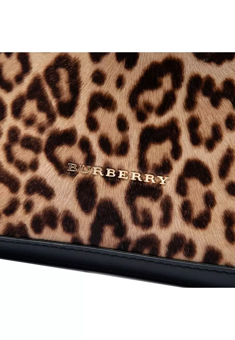 Pre-Loved Burberry Large Pony Hair Leopard Print Orchard Bowling Bag