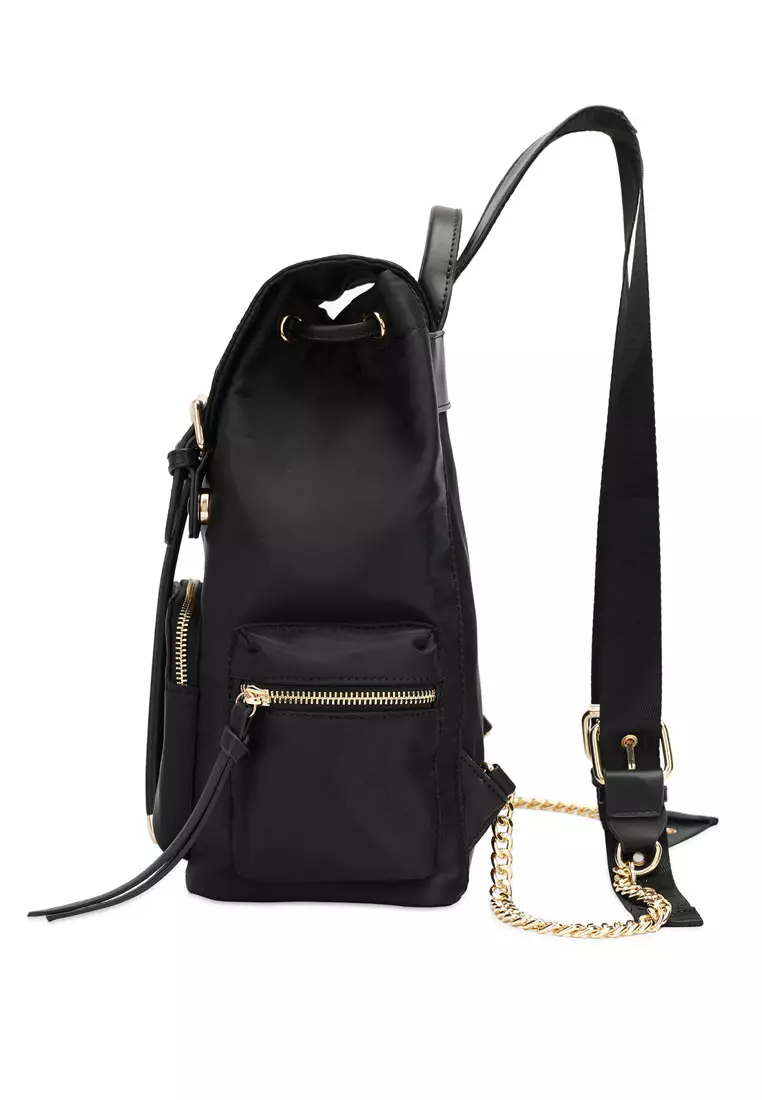 Women's Top Flap Backpack - Black