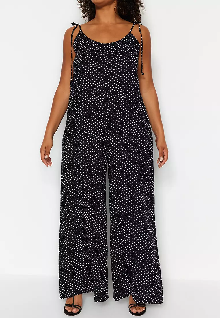 Plus Size Floral Pattern Jumpsuit