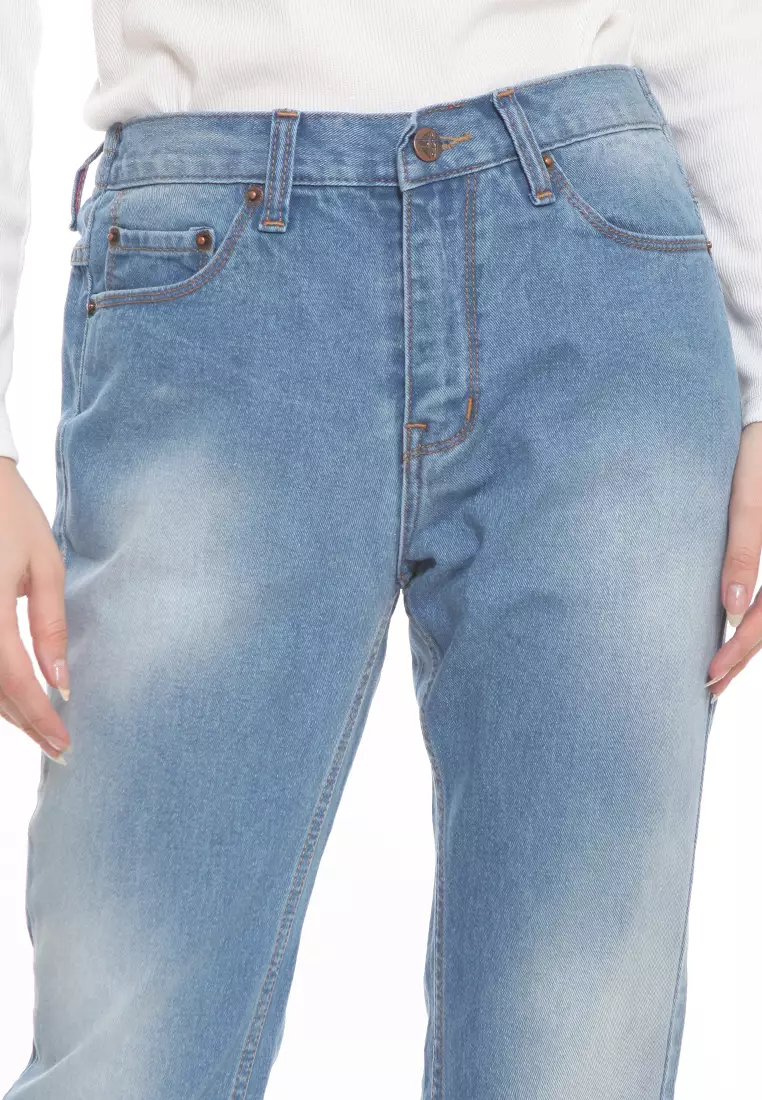 Mom Jeans Washed Light Blue MJ2007