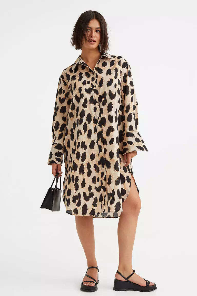 Jual H&M Oversized shirt dress Original 2024 ZALORA Indonesia