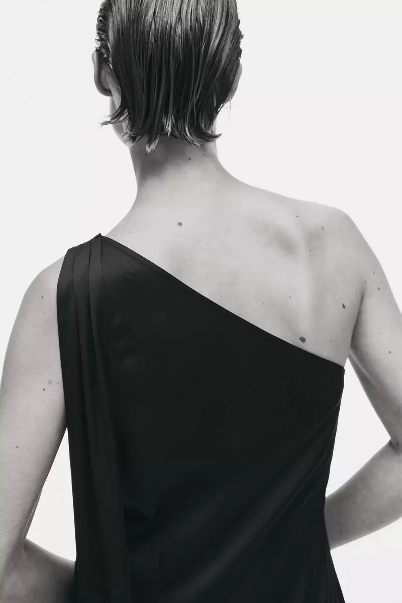 Scarf-detail satin dress