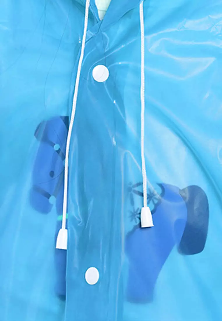 Wakakids Jas Hujan Anak Mantel Terusan Rain Coat Polos Semi Transparan Venhs Ungu