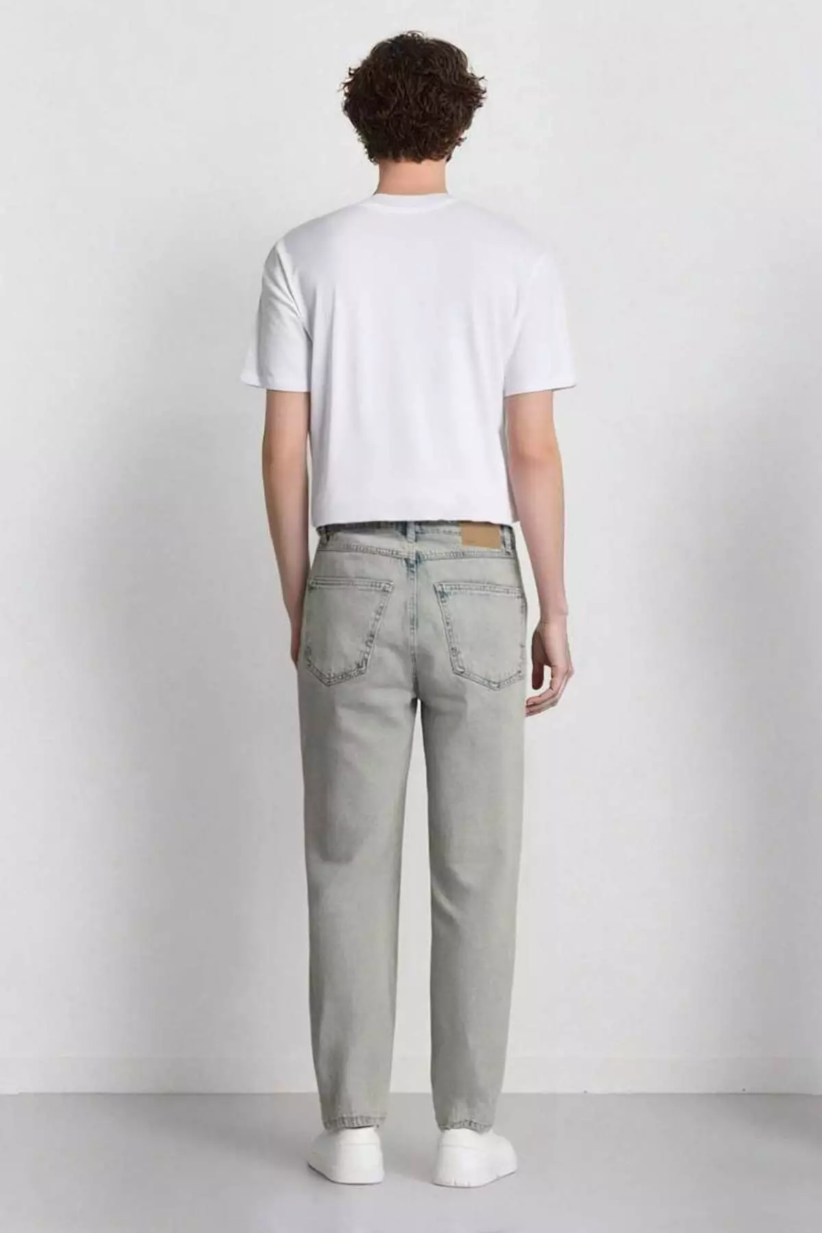 100% Cotton Baggy Fit Wide Fit Regular Waist Wide Leg Washed Jean Pants D7278Ax25Sp