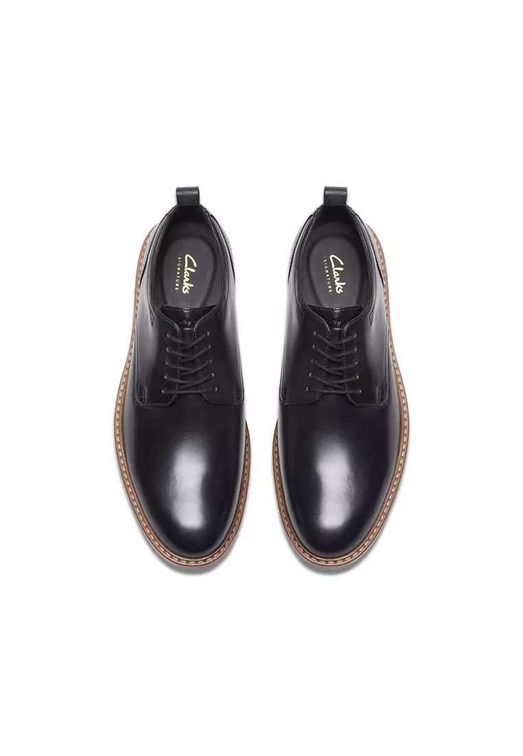 Mens Aldwin Lace Oxford Shoes - Black Leather