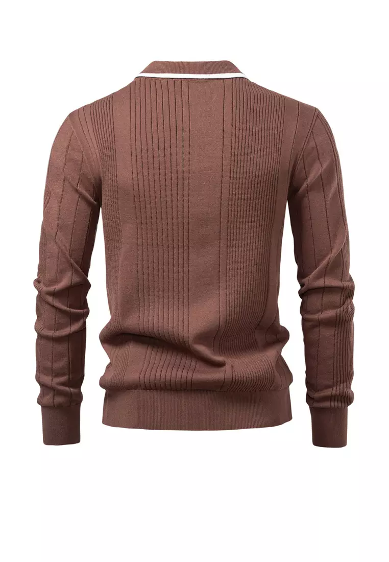 Slim Knit Polo Shirt AX-PSD6119