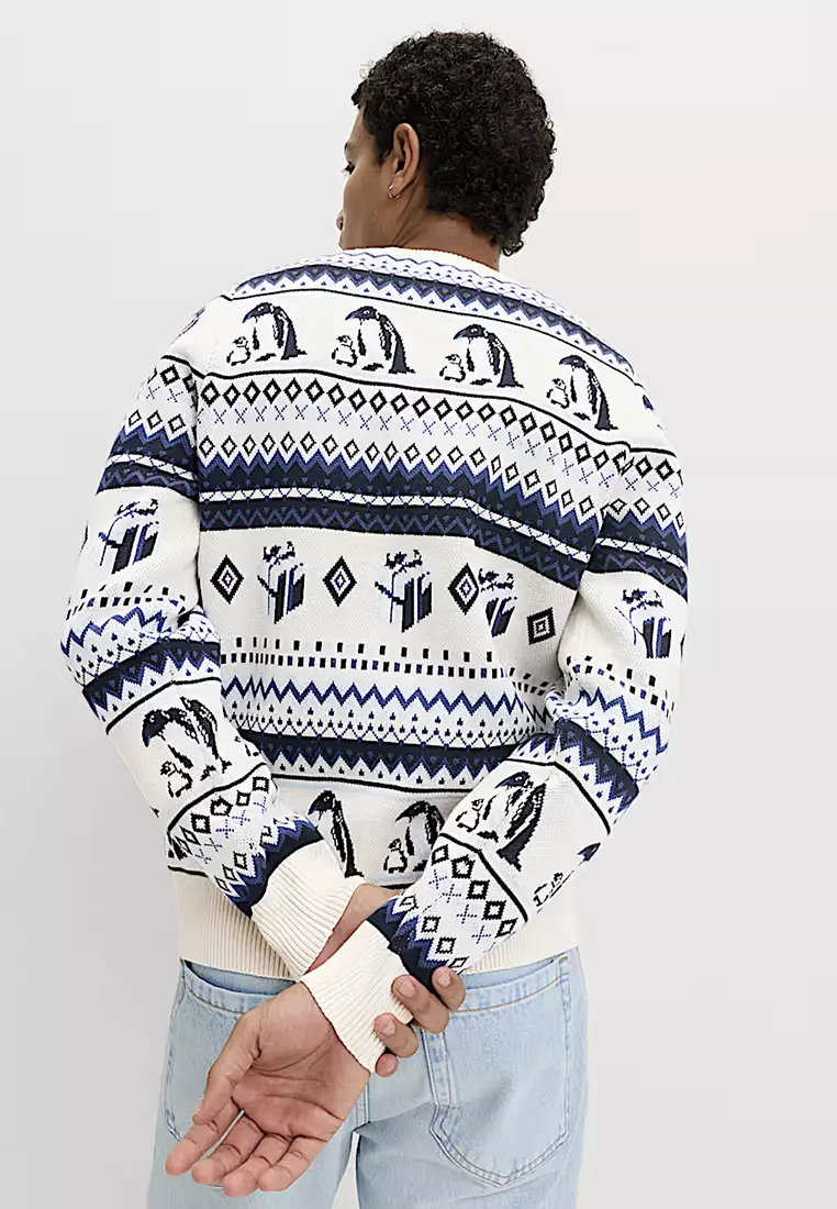 Pure Cotton Crew Neck Penguin Jumper