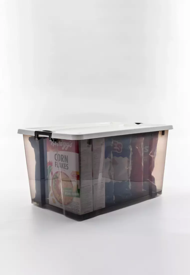 Buy HOUZE HOUZE 'EDGY' 35L Storage Box with Wheels (Smoke Grey