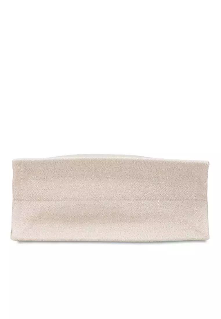 Pre-Loved Saint Laurent Canvas Rive Gauche North South Tote